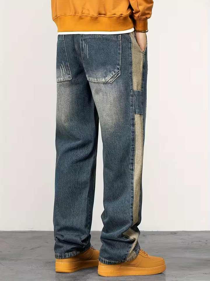 Men’s Straight-Leg Pants with Side Panel