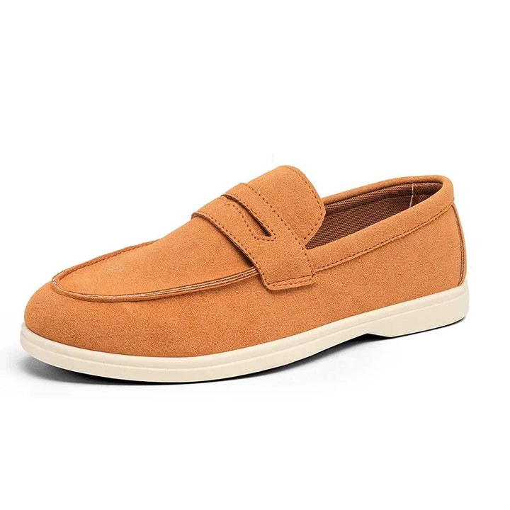 Men’s Loafers with Slip-On Design and Stitched Upper