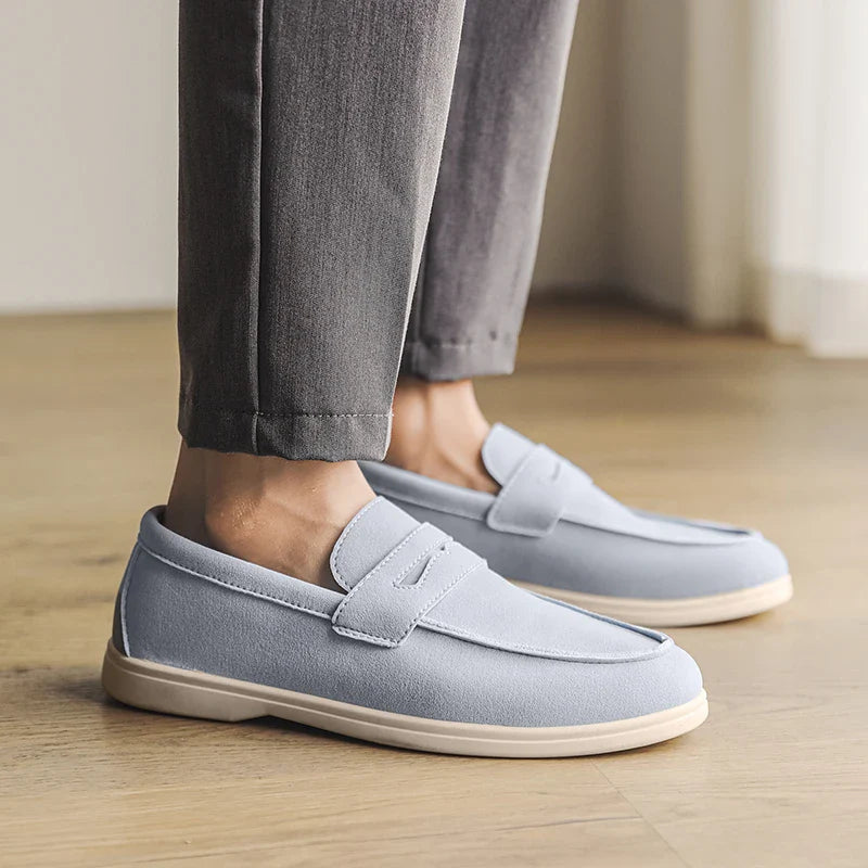 Men’s Loafers with Slip-On Design and Stitched Upper