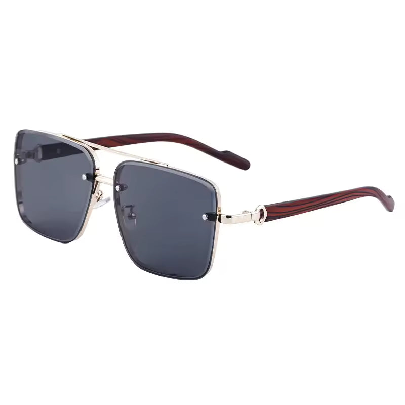 Men’s Sunglasses with Metal Frame and Tinted Lenses