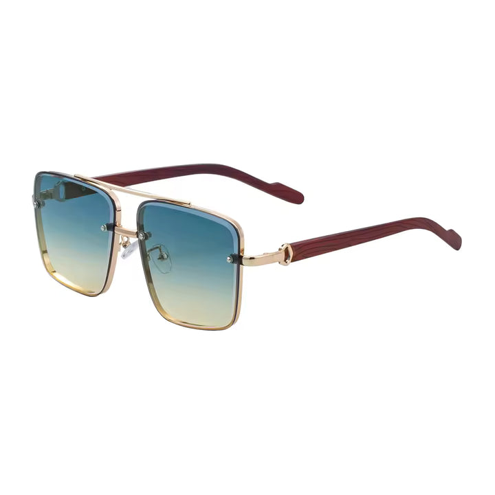 Men’s Sunglasses with Metal Frame and Tinted Lenses