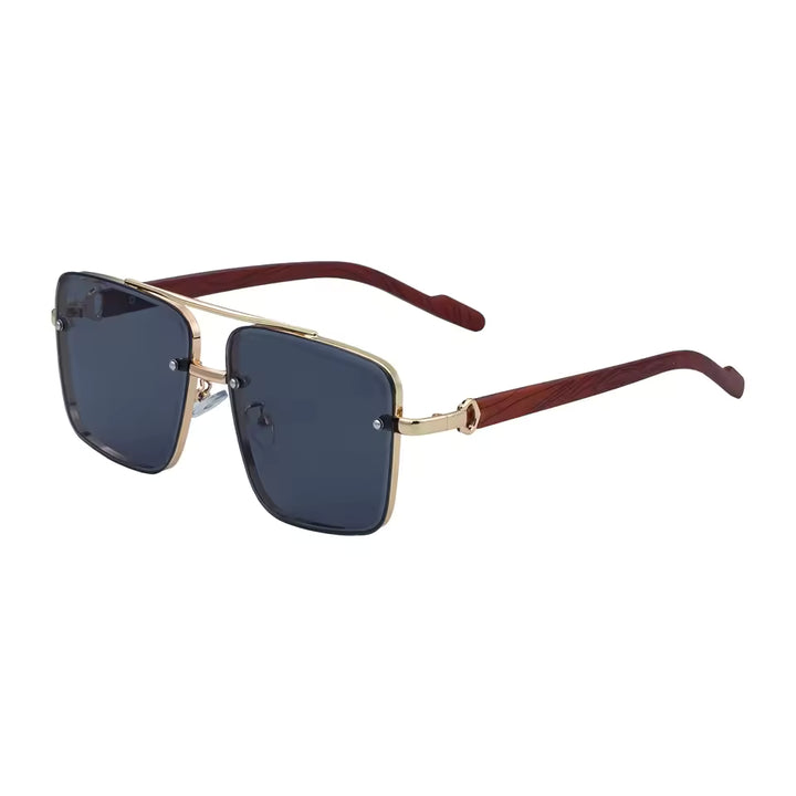 Men’s Sunglasses with Metal Frame and Tinted Lenses