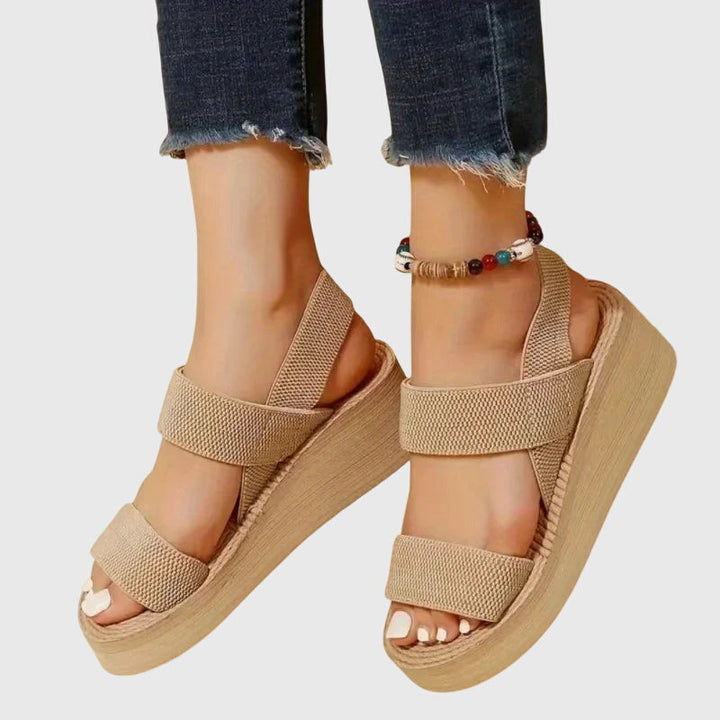 Women’s Sandals with Ankle Strap and Platform Sole