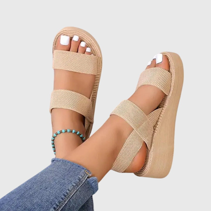 Women’s Sandals with Ankle Strap and Platform Sole