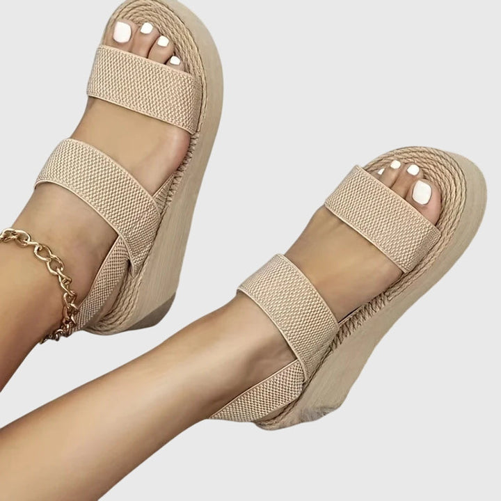 Women’s Sandals with Ankle Strap and Platform Sole
