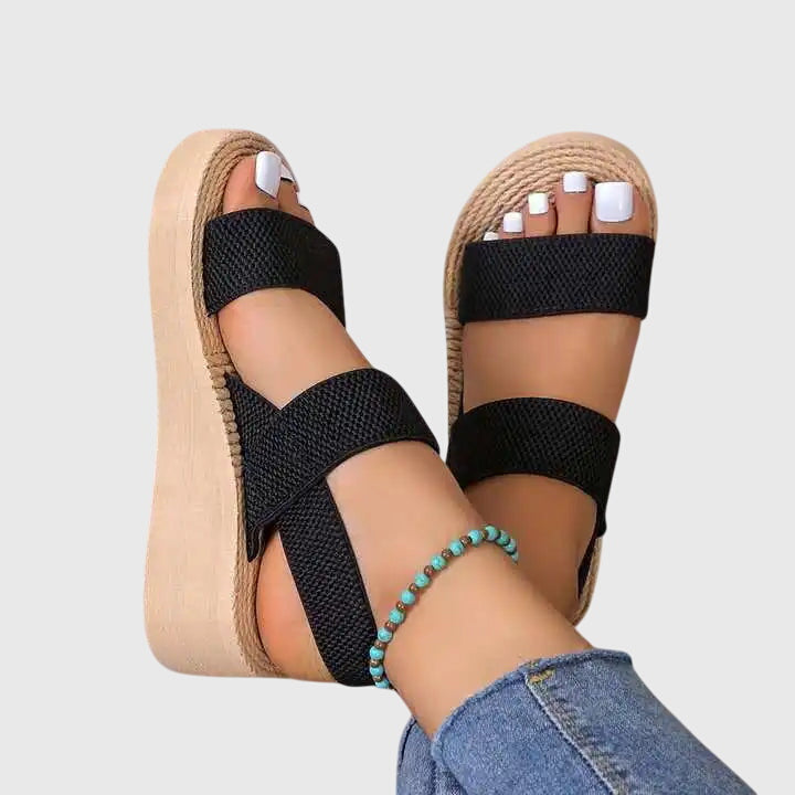 Women’s Sandals with Ankle Strap and Platform Sole