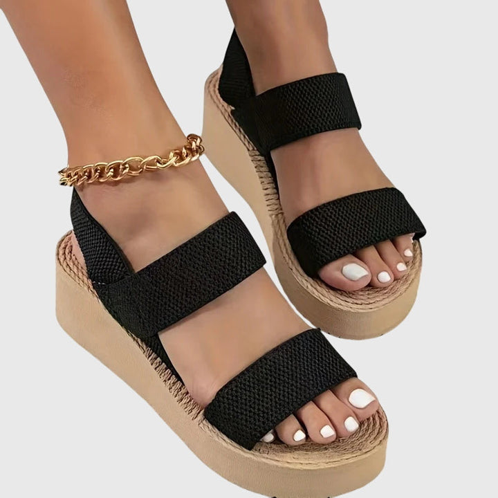 Women’s Sandals with Ankle Strap and Platform Sole