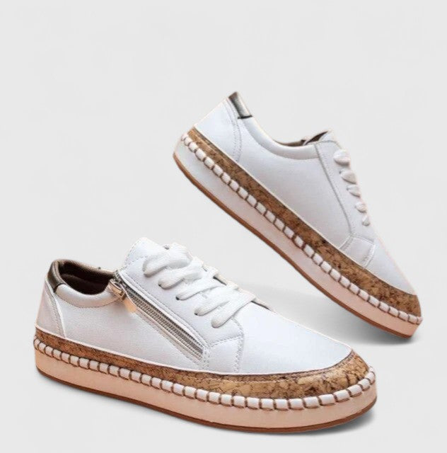 Women’s Shoes with Lace-Up Closure and Side Zipper