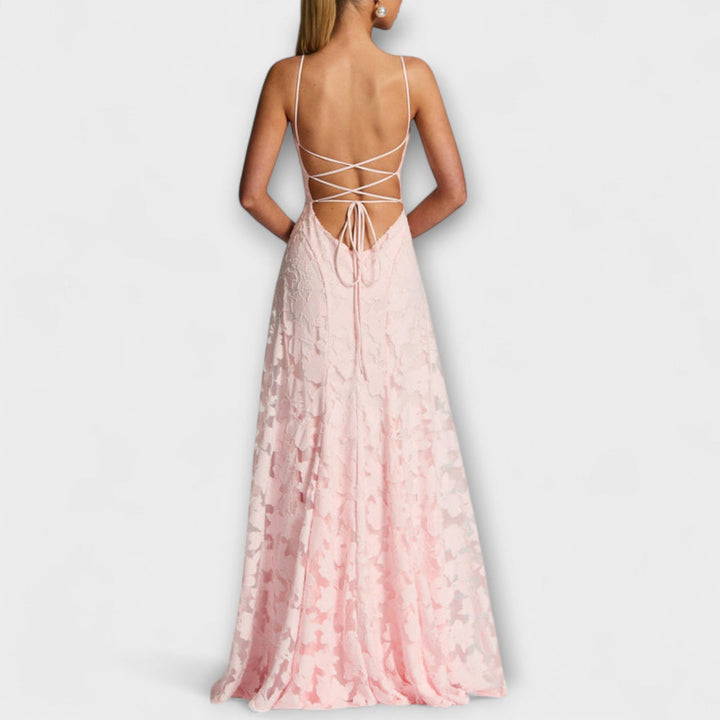 Women’s Maxi Dress with Spaghetti Straps and A-Line Skirt