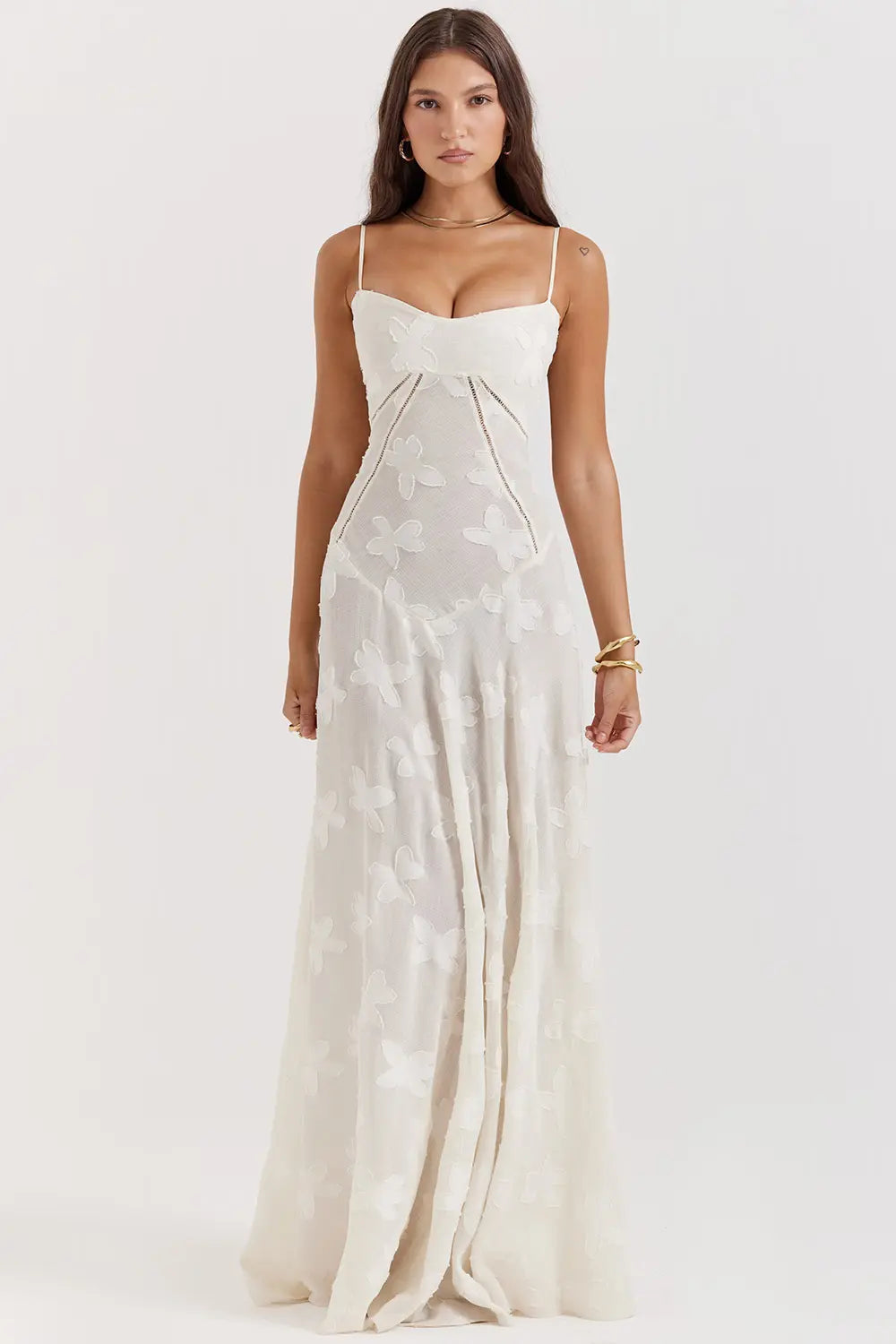 Women’s Dress with Spaghetti Straps and Lace-Up Back