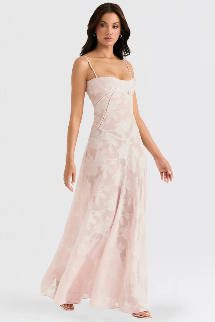 Women’s Dress with Spaghetti Straps and Lace-Up Back