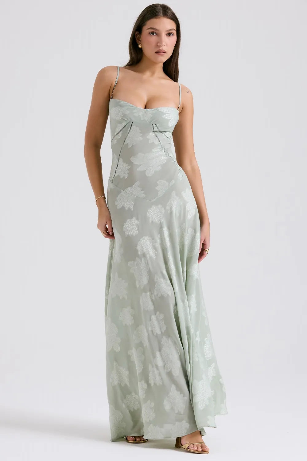 Women’s Dress with Spaghetti Straps and Lace-Up Back