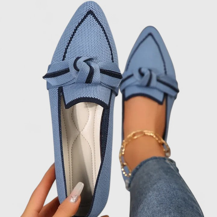 Women’s Loafers with Knot Detail and Pointed Toe