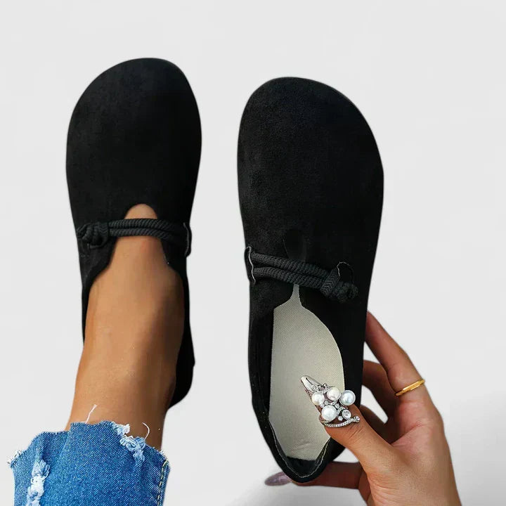 Women’s Loafers with Slip-On Design and Decorative Knot