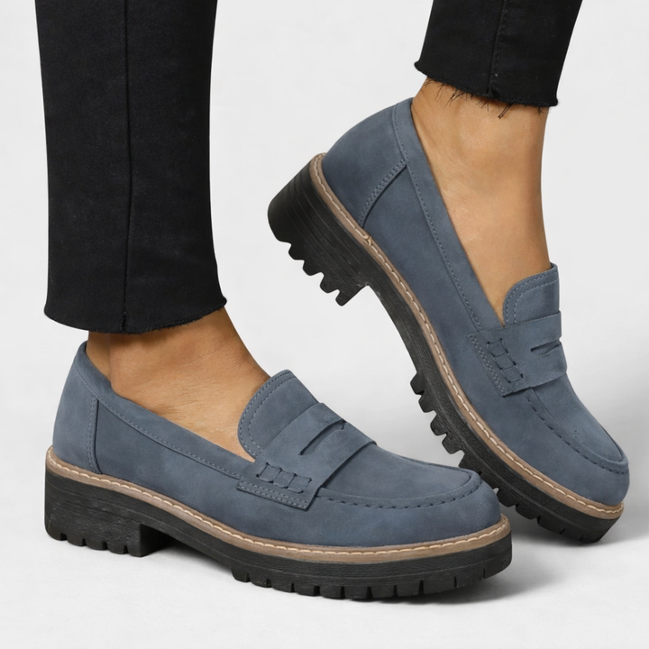 Women’s Loafers with Slip‑On Design and Lug Sole