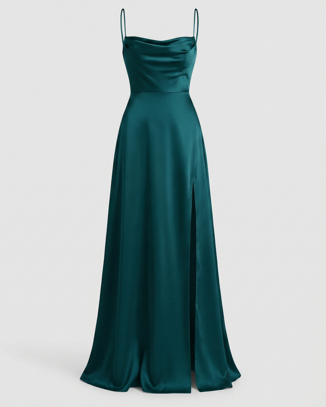 Women’s Maxi Dress with Cowl Neckline and Lace-Up Back