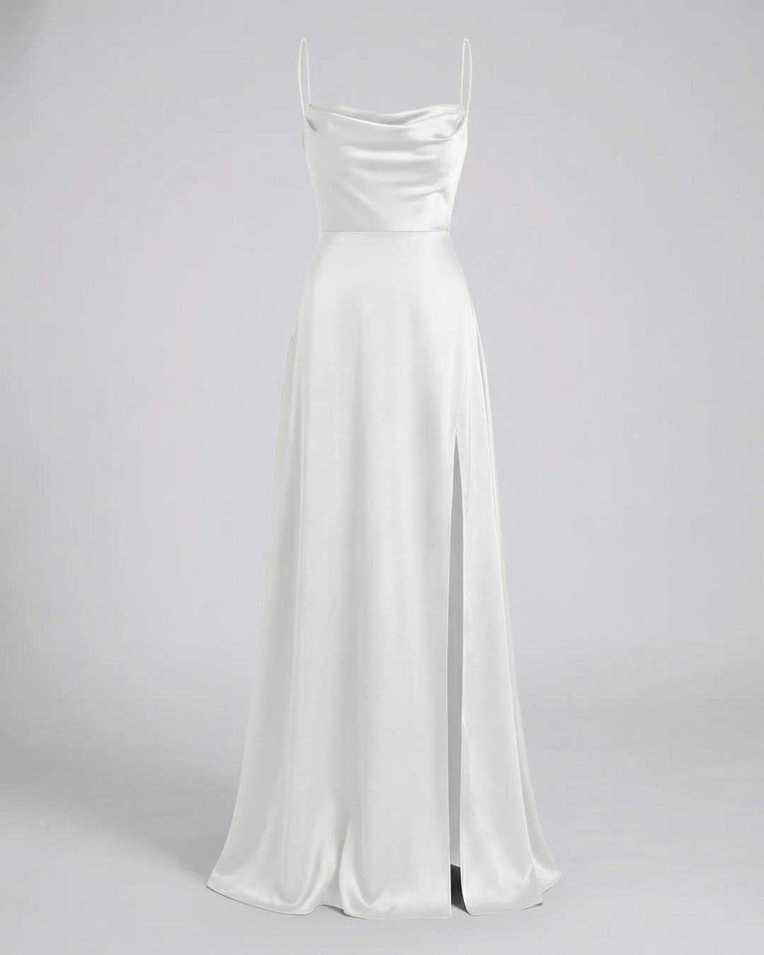 Women’s Maxi Dress with Cowl Neckline and Lace-Up Back