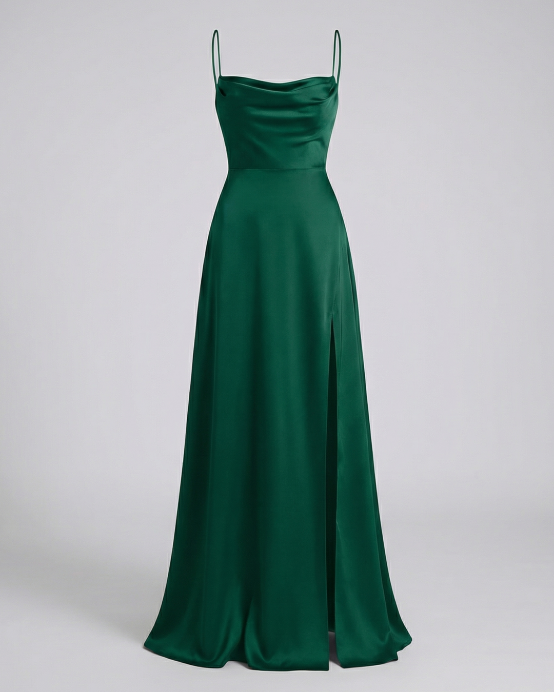 Women’s Maxi Dress with Cowl Neckline and Lace-Up Back