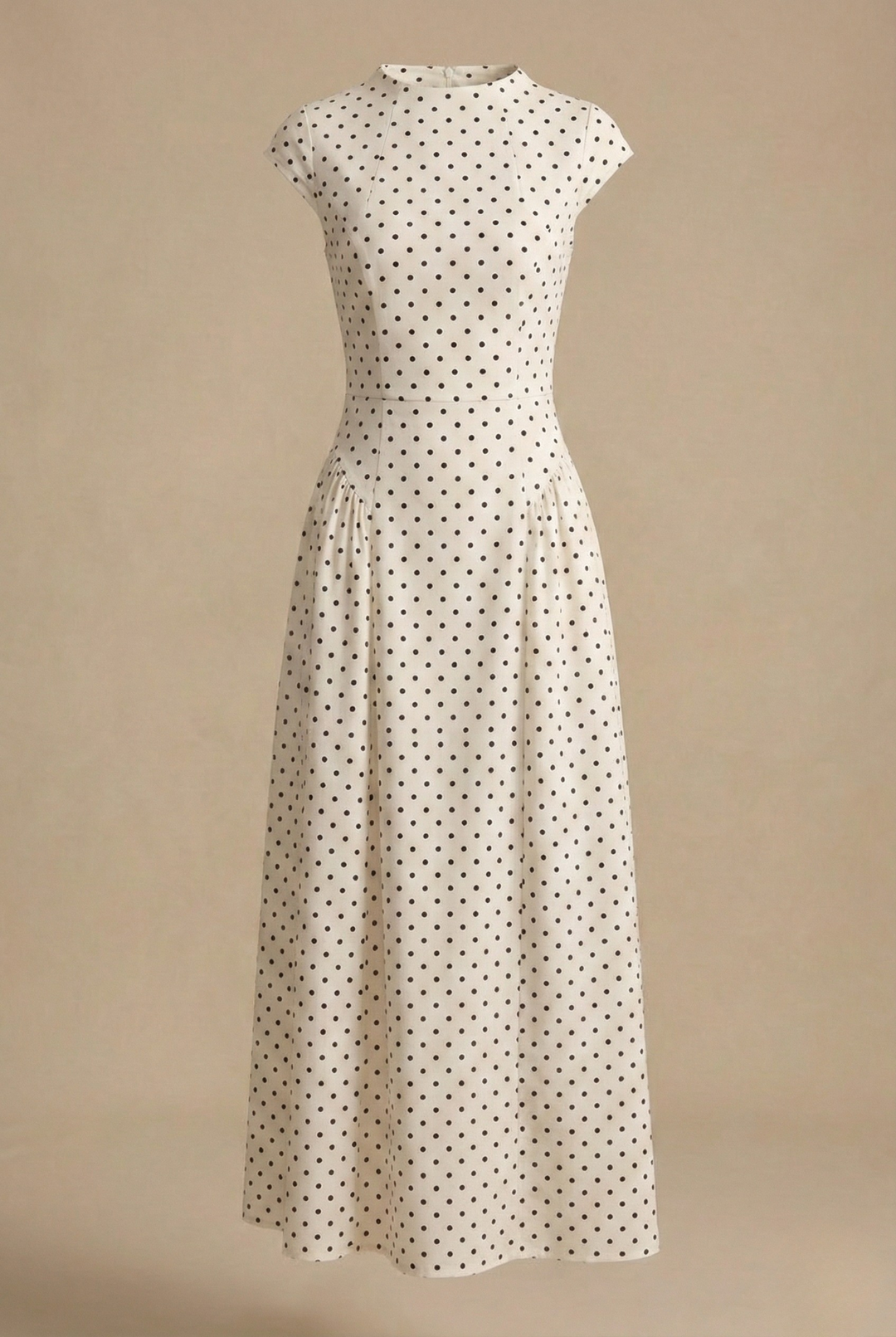 Women’s Maxi Dress with Round Neck and A-Line Skirt