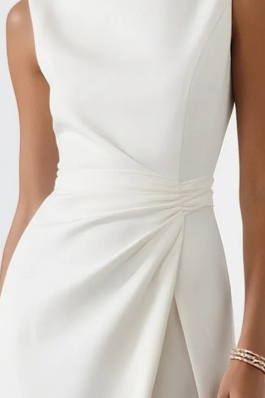 Women’s Maxi Dress with Sleeveless Bodice and Side Slit