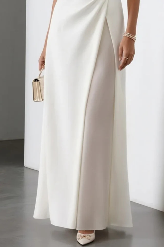 Women’s Maxi Dress with Sleeveless Bodice and Side Slit