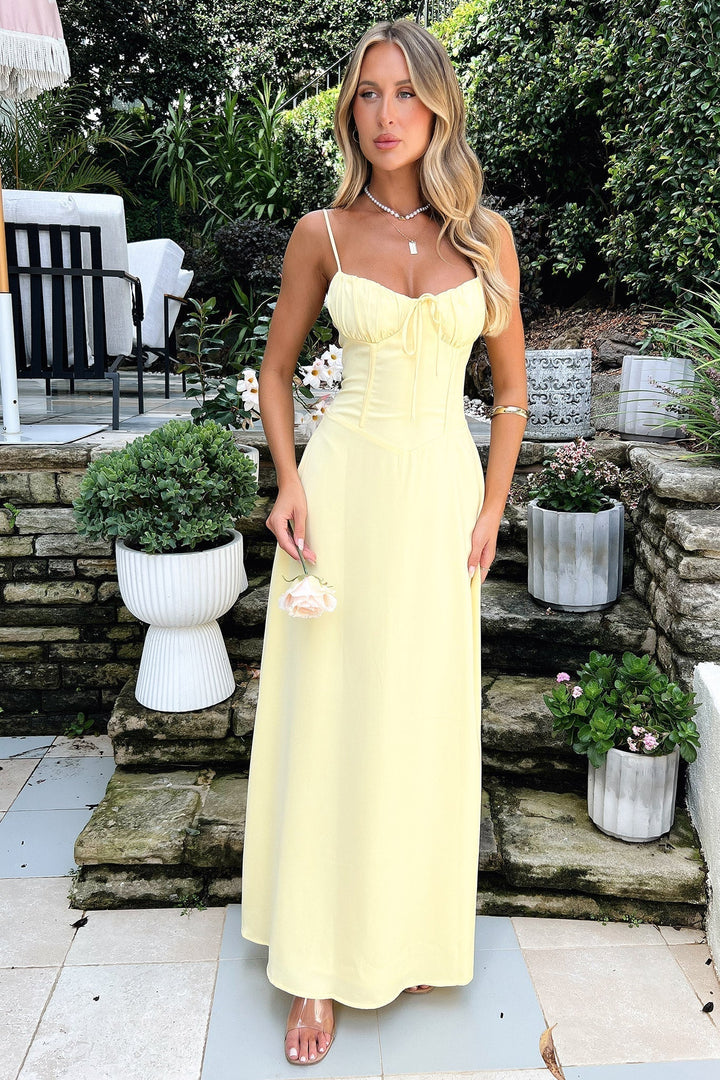 Women’s Maxi Dress with Spaghetti Straps and Tie Bow