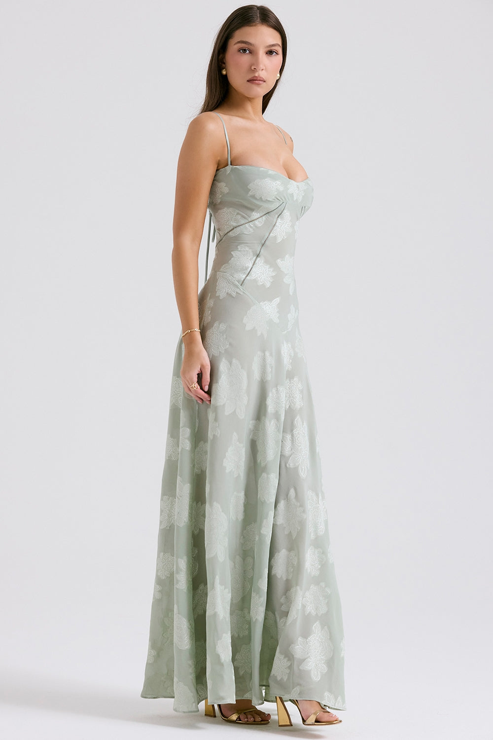 Women’s Maxi Dress with Straps and Cutout Back Detail