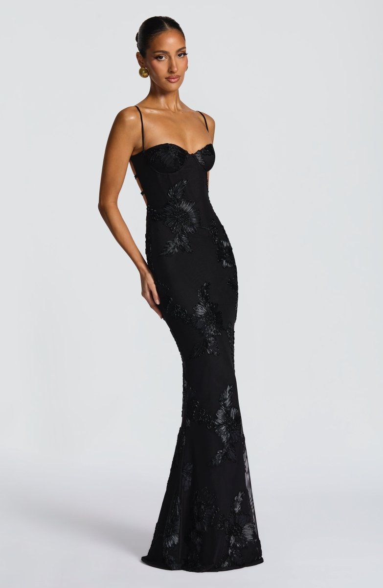 Women’s Maxi Dress with Sweetheart Neckline and Back Lacing