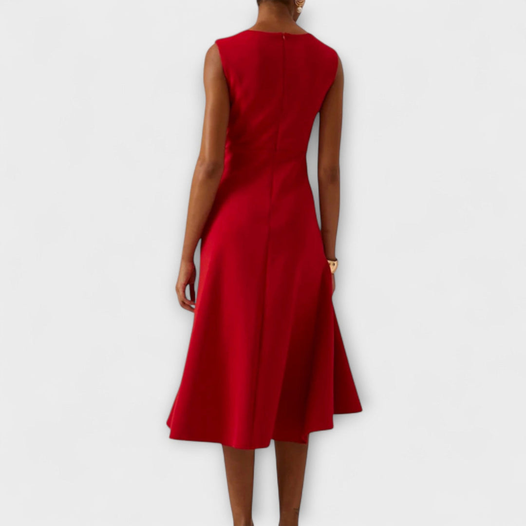 Women’s Midi Dress with Sleeveless Cut