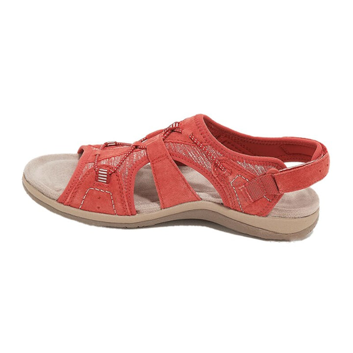 Women’s Sandals with Open Toe and Hook-and-Loop Strap