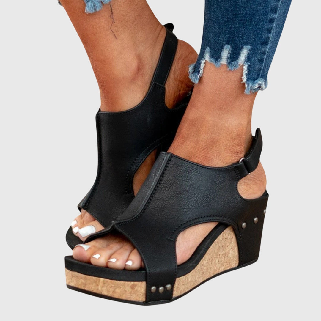 Women’s Sandals with Open Toe and Wedge Sole