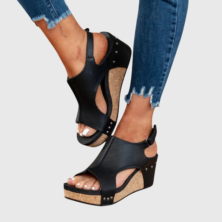 Women’s Sandals with Open Toe and Wedge Sole