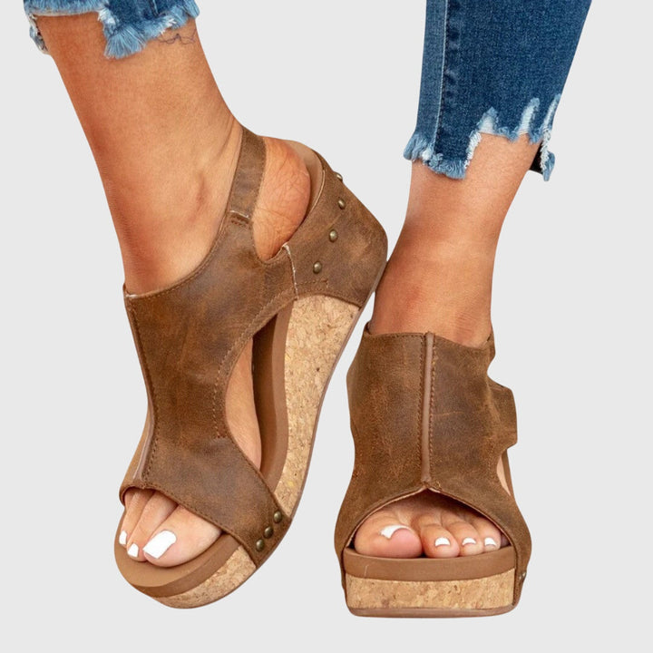 Women’s Sandals with Open Toe and Wedge Sole