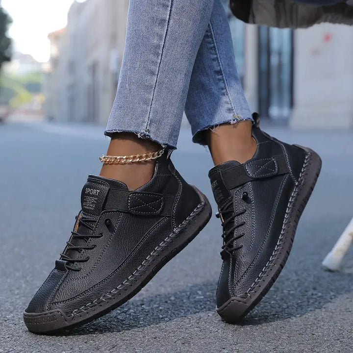 Women’s Sneakers with Lace-Up Front and Hook-and-Loop Strap