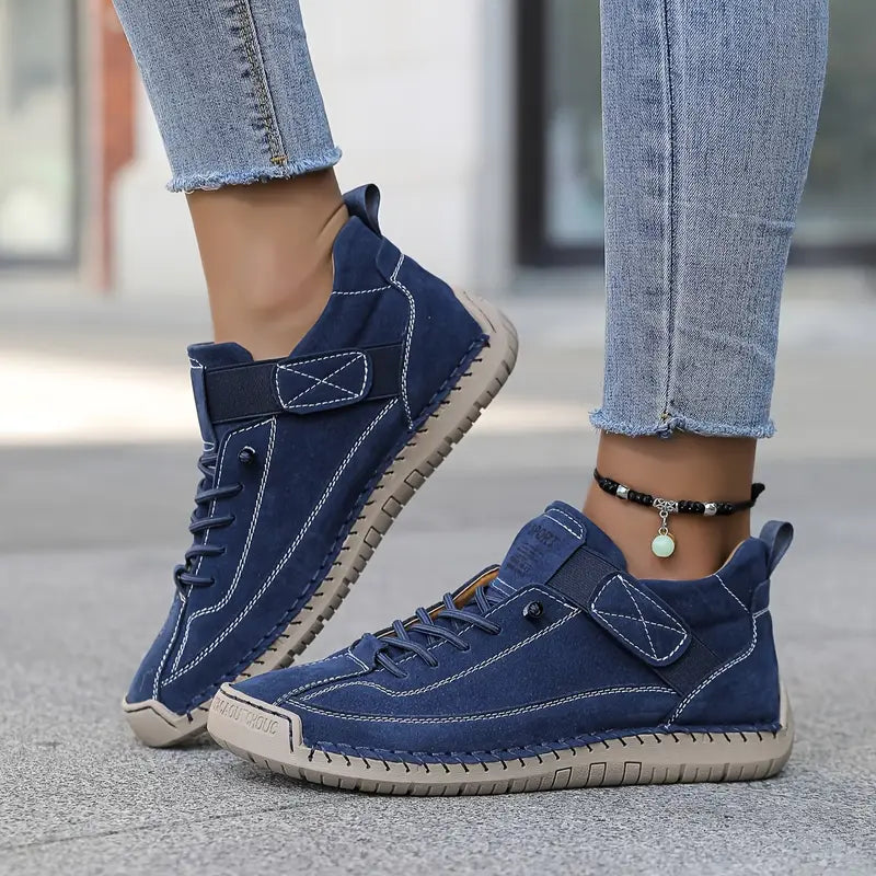 Women’s Sneakers with Lace-Up Front and Hook-and-Loop Strap